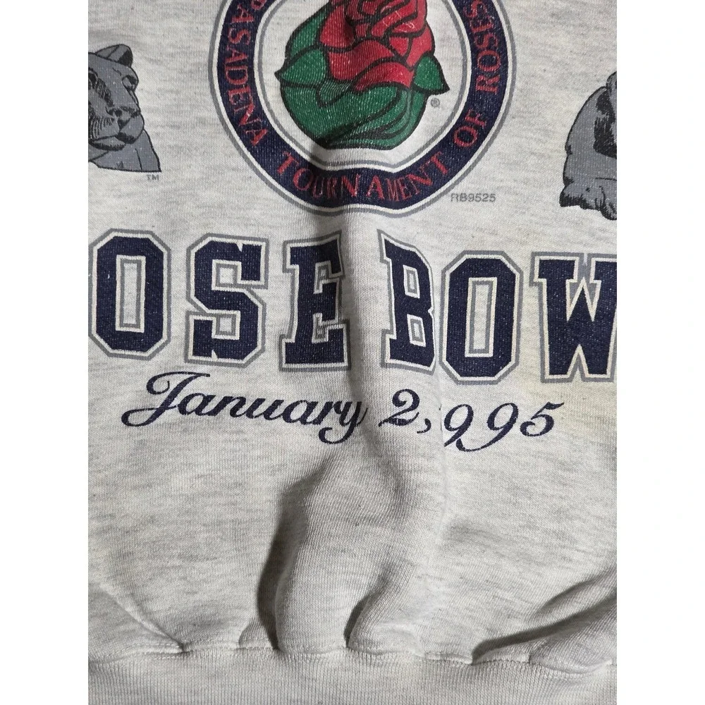 Vintage Penn State Rose Bowl 1995 Sweatshirt Baggers Grey Mens XL‎ RB9525